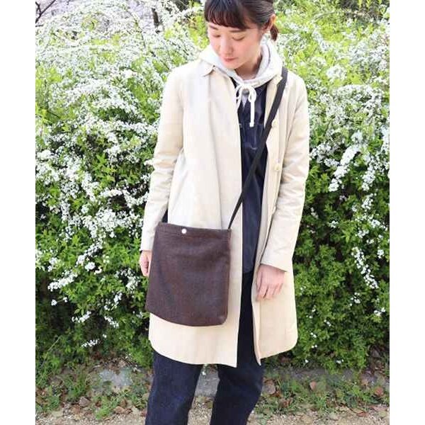 BEAMS日单原厂杂志款复古森女文艺清新田园羊呢料单肩斜挎手提包