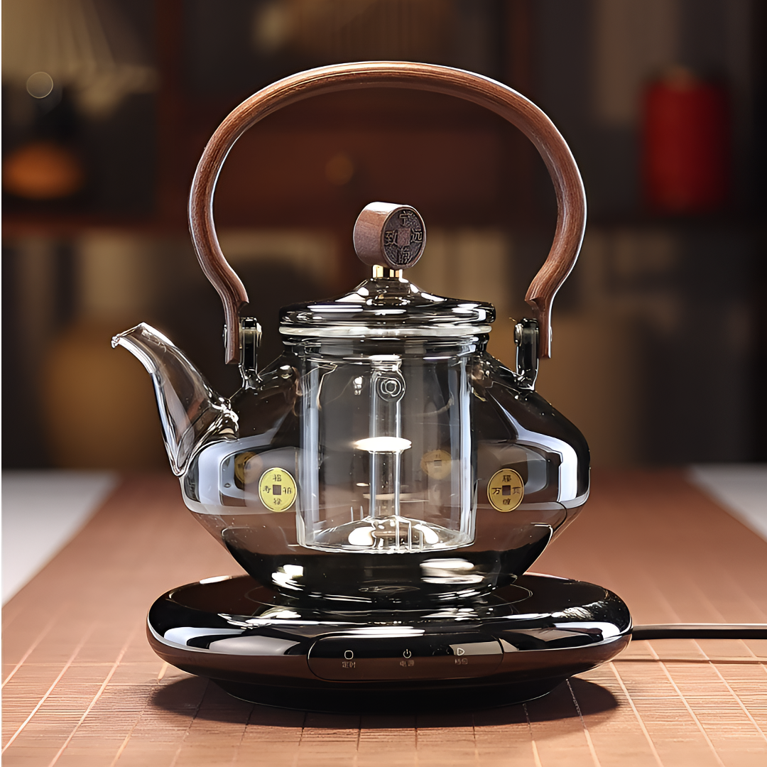 轻奢耐热玻璃提梁壶家用台式电陶炉煮茶器围炉煮茶具大容量烧水壶