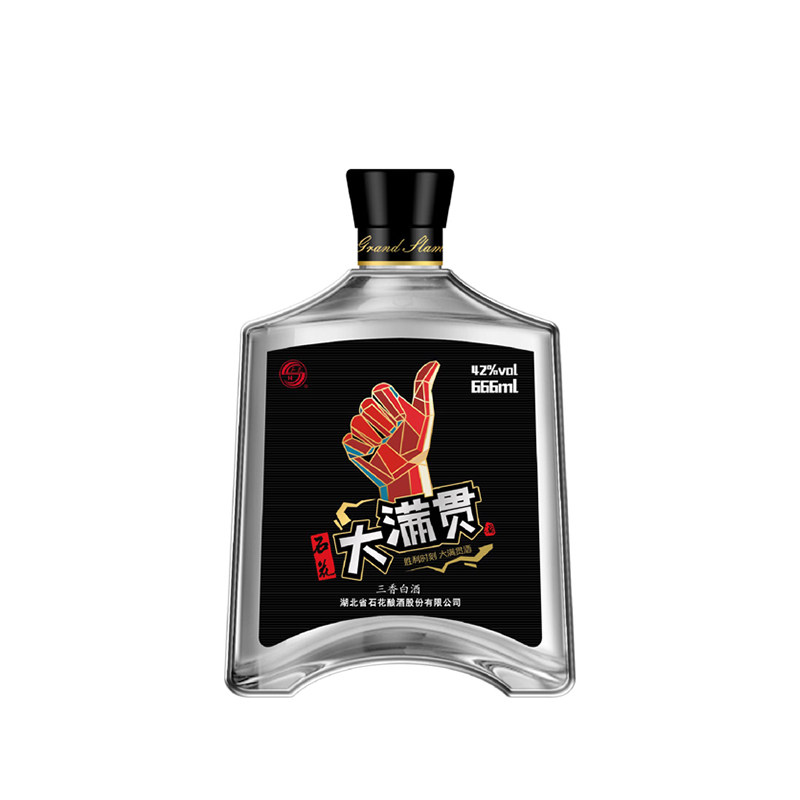 石花大满贯酒42度生态三香型白酒666ml *1瓶光瓶白酒