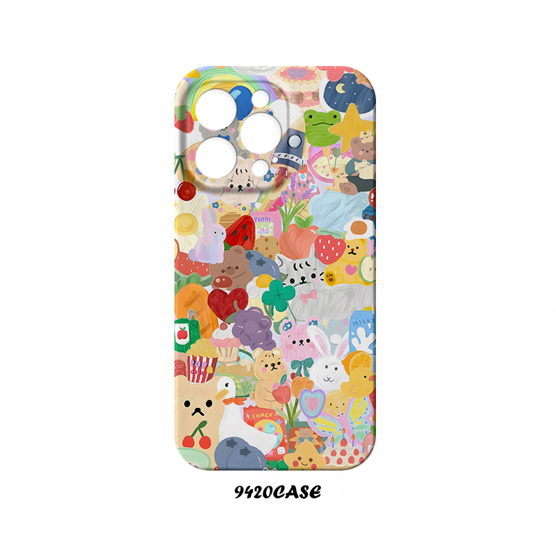 动物聚会适用iphone16promax苹果16e手机壳小米15菲林oppofindx8s新款华为P70软壳mate70荣耀300小众vivo一加