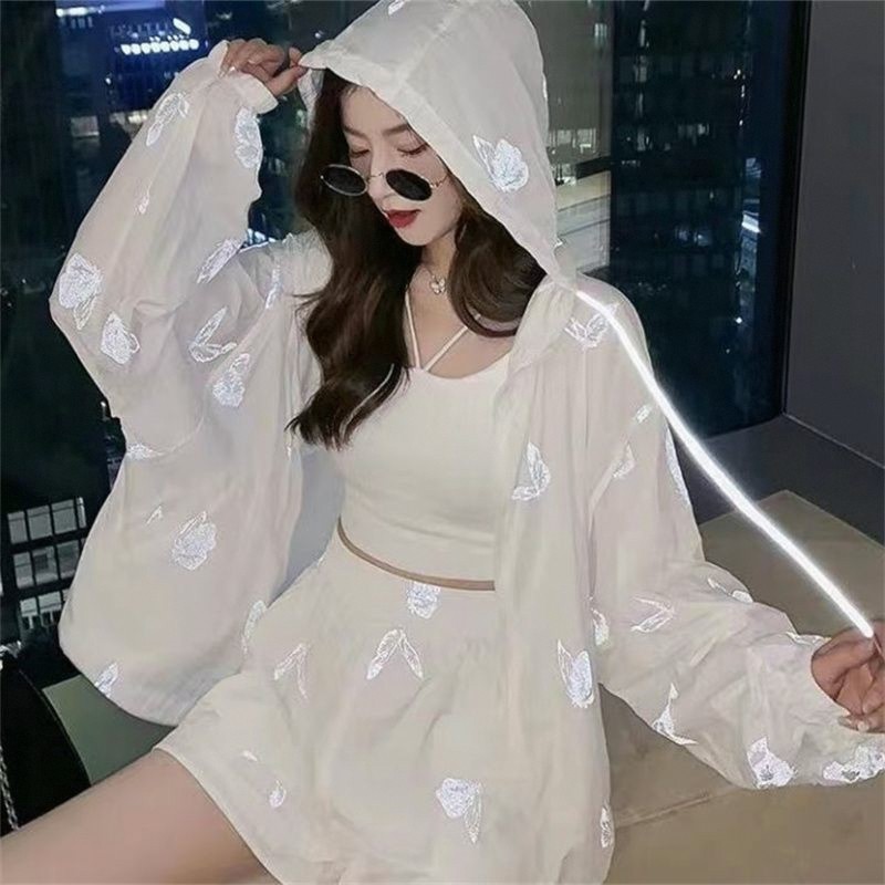 旅行穿搭超仙海边拍照衣服王洪小个子运动休闲防晒度假套装女夏装