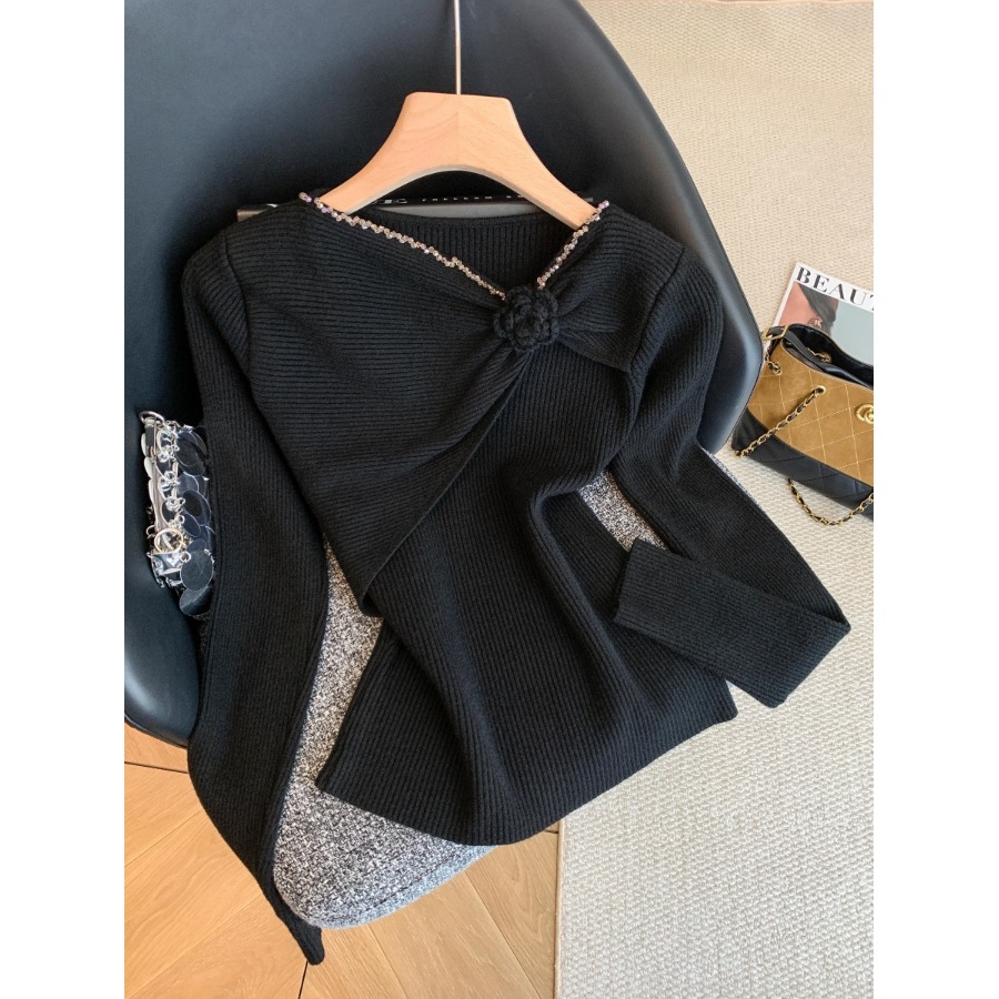 【赠运费险】法式立体花朵针织衫