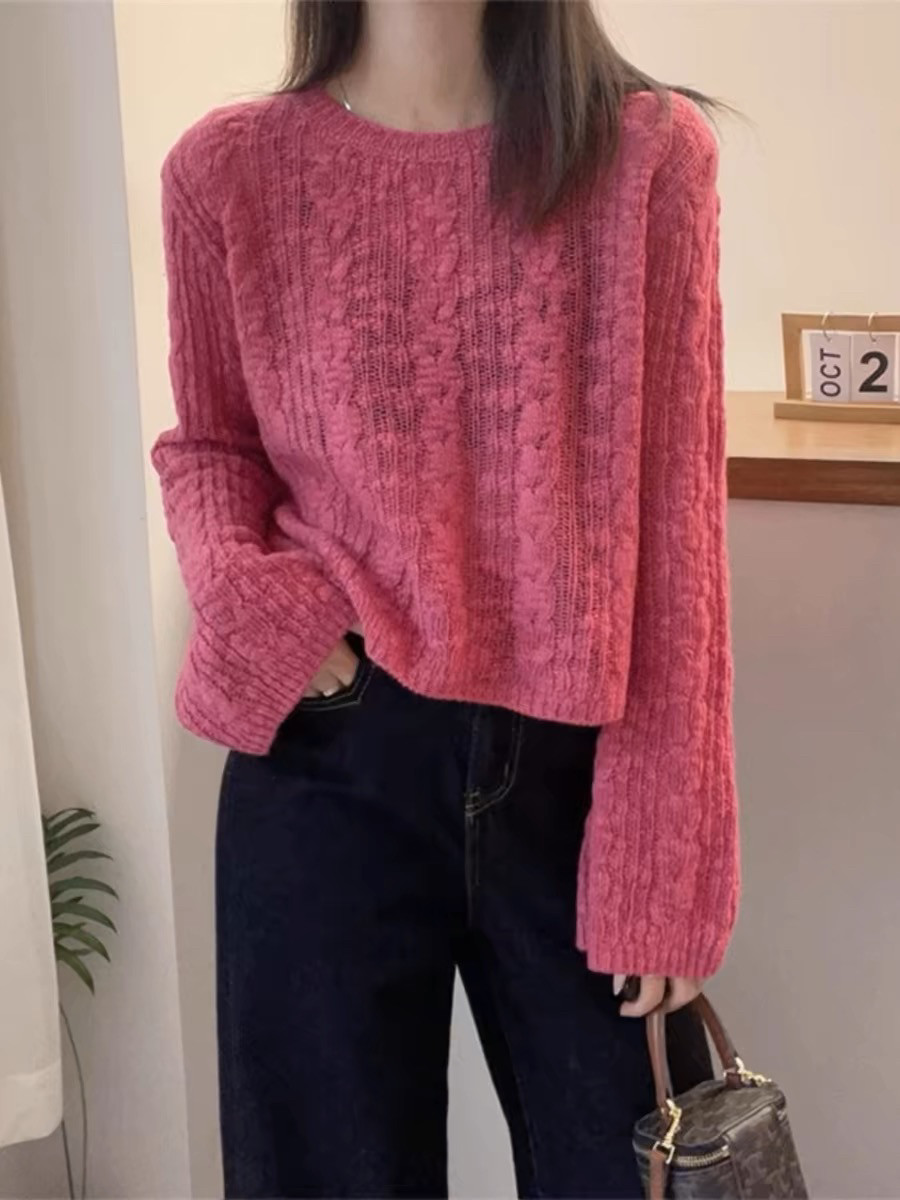 云朵纱羊毛针织衫女2024春季毛针织衫