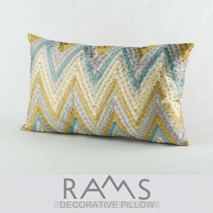 样板间沙发几何黄色可定制靠枕