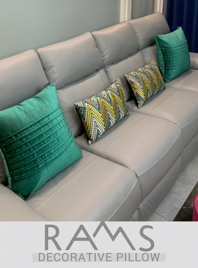北欧抱枕沙发轻奢靠枕三人靠垫床头软包美式客厅腰靠大抱枕套定制