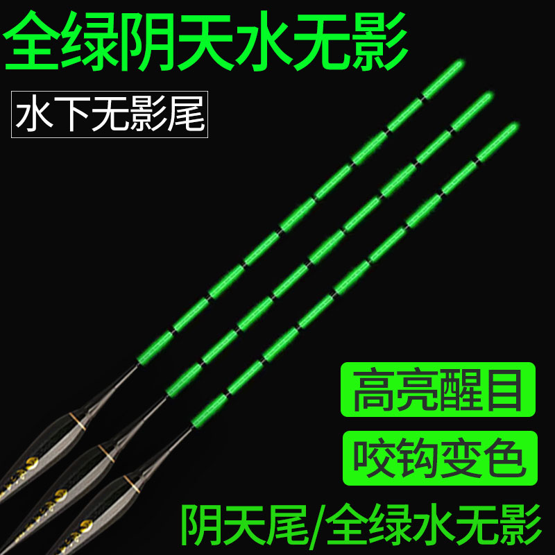 水无影全绿电子日夜两用夜光漂