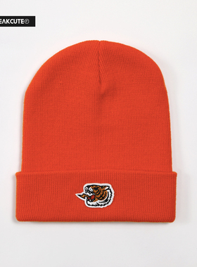 FREAKCUTE FRCU 福虎记 原创潮牌老虎 虎头标刺绣logo虎头毛线帽
