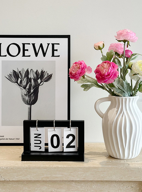 双耳陶瓷花瓶套装摆件电视柜摆设