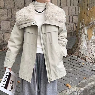 2-3大翻领羊羔毛派克羽绒服5101