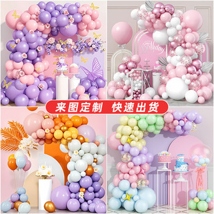 跨境开业拱门气球链生日气球布置装饰派对套餐套装高级感场景