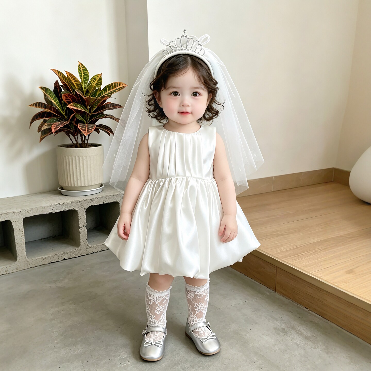 女宝宝周岁生日礼服蓬蓬公主裙百天抓周宴花童婚礼小女孩连衣裙子图片