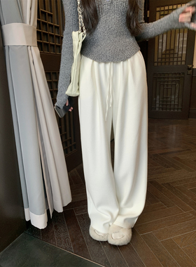 LXLILIUM【慵懒狙击】两色加绒加厚休闲长裤女秋冬季慵懒风阔腿裤