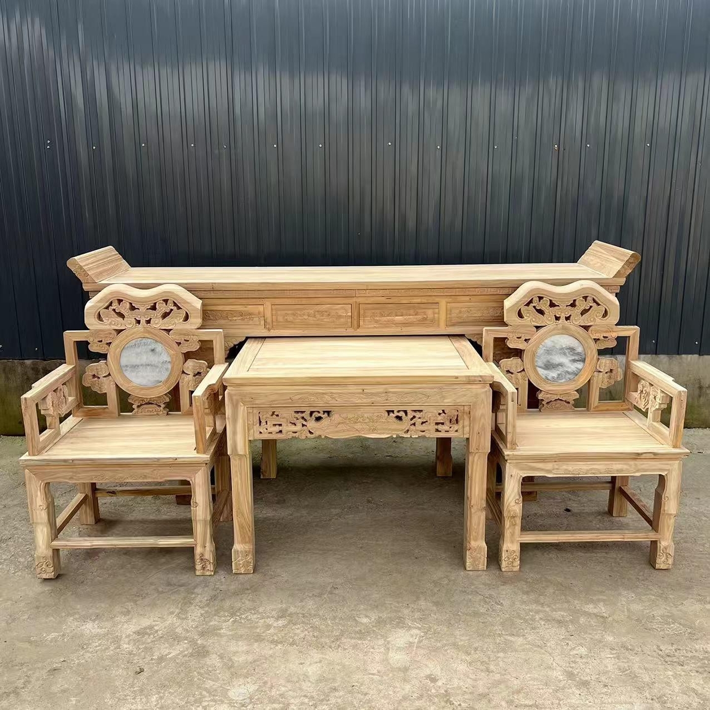 实木中堂六件套中式八仙桌四件套