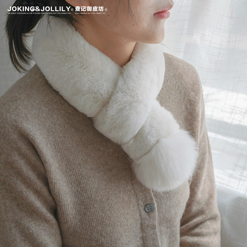 [御皮坊]新款保暖獭兔毛韩版双面整皮狐狸毛球皮草围巾围脖,服饰配件/皮带/帽子/围巾,围巾/丝巾/披肩,淘宝优惠券,粉丝福利购,淘宝优惠卷