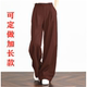显瘦西裤 宽松直筒裤 深棕色西装 新款 帅气阔腿裤 通勤休闲裤 裤 男士