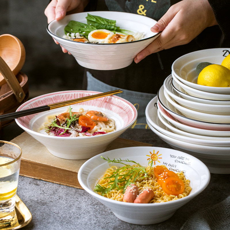 Creative Single Nordic household ceramic Japanese ramen bowl