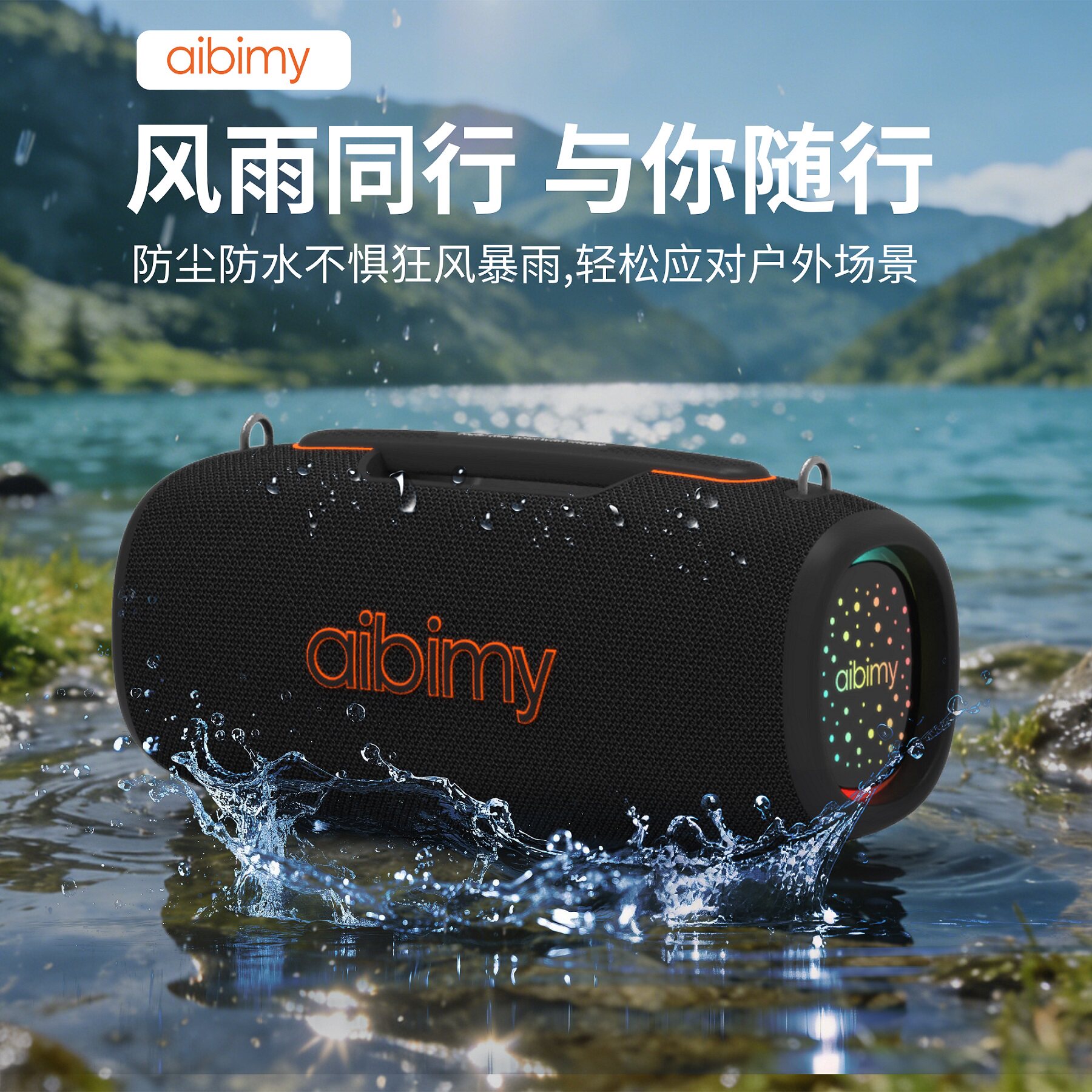 Aibimy战神2代音乐重炮蓝牙音箱大功率重低音户外便携款防水音响