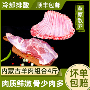 内蒙古羔羊肉羊腿现杀整只羊排冷冻商用肋排整扇烧烤半成品原切