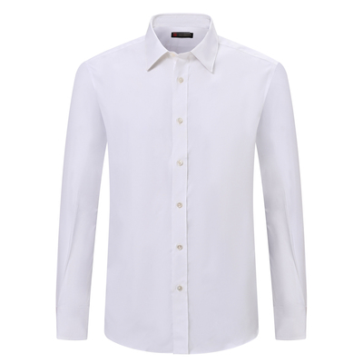 185001白色府绸 棉100% 进口长袖衬衫男商务正装男士上班纯棉衬衣