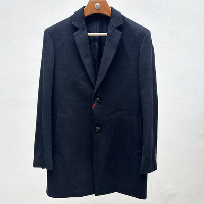 B0353 羊毛90%羊绒10% 撤柜冬季男士中长款羊毛毛呢大衣厚实外套