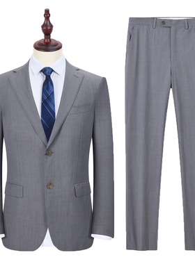 KFMAB12016套西 意大利面料 羊毛100% 男士春秋西装二扣上班西服