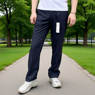 160420 羊毛100% 2025年夏季新款男士薄款羊毛西裤宽松无褶商务