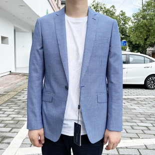 苎麻 2025年夏季 西装 羊毛 西服单层修身 桑蚕丝 男士 880362 薄款