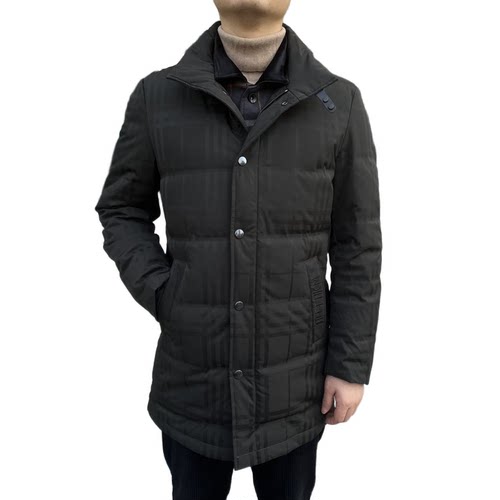 20306 冬季新款2025年男士中长款羽绒服加厚保暖白鸭绒冬装外套