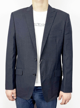 羊毛45% 2025年春秋新款羊毛西服二扣休闲西装修身66A207/66A211