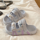 女款 夏季 外穿2025新款 可爱大耳狗凉鞋 防滑厚底EVA沙滩两穿凉拖鞋