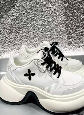 SM RIPPLE涟漪厚底运动鞋女鞋黑色增高鞋子冬新款裸鞋老爹同款女