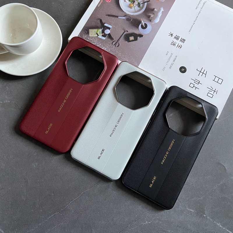 简约商务个性创意电镀皮纹适用华为Mate60RS非凡大师手机壳防摔男女款保护套潮