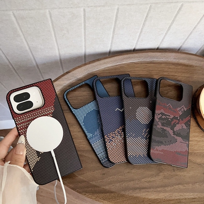 适用谷歌Pixel 10pro Fold折叠手机壳磁吸肤感星月碳纤维纹月升蓝简约商务个性创意防摔男女保护套潮