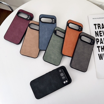 适用谷歌Pixel 10pro XL手机壳复古皮纹简约商务个性创意Pixel 9pro/8pro/7pro/9A/8A/7/6防摔男女款保护套潮