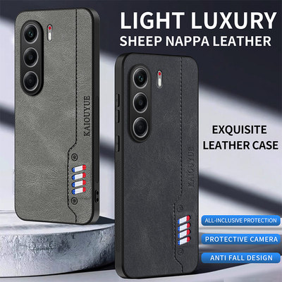 适用传音Camon40pro手机壳简约商务个性创意彩带肤感纳帕皮纹男女款防摔Camon30/Camon40premier保护套潮