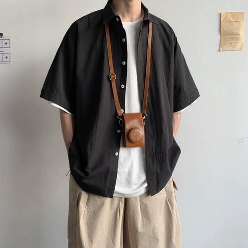 Летняя трендовая японская рубашка для отдыха, в корейском стиле, короткий рукав