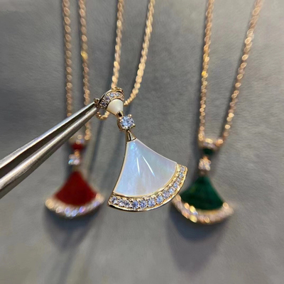 白贝母玫瑰金项链精工原单品质