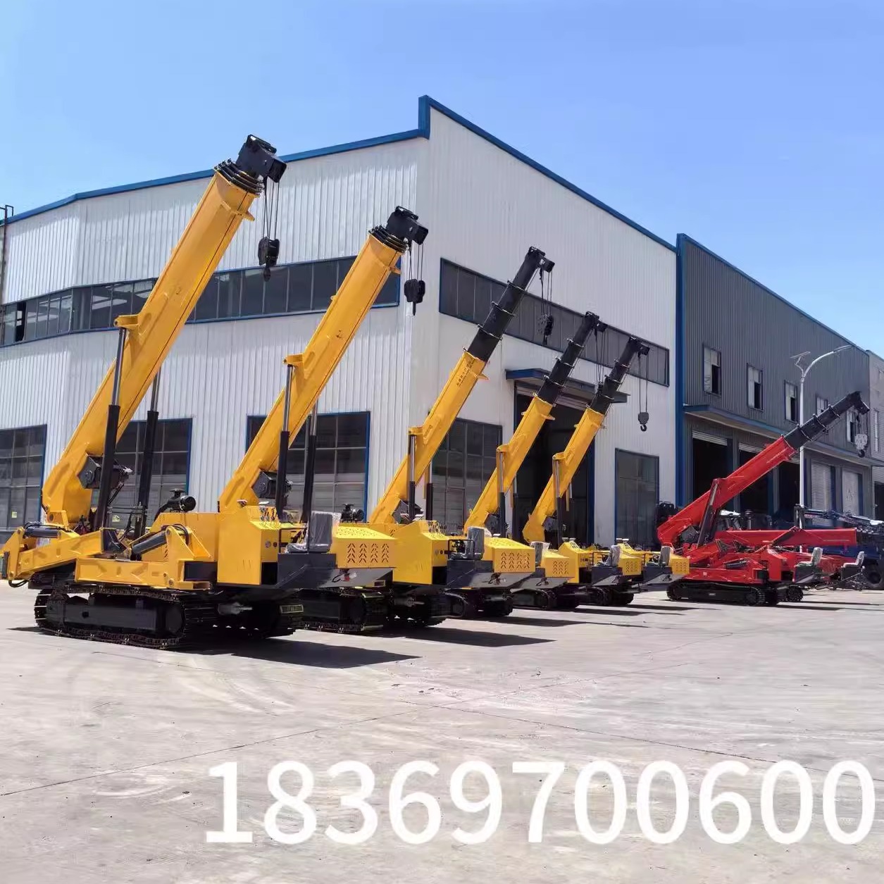 小型蜘蛛吊车履带式吊车遥控伸缩移动式3吨5吨8吨自行走起重吊机