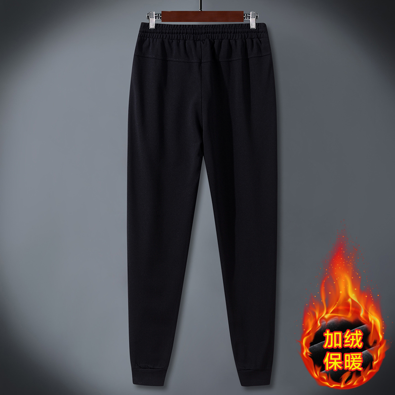 欧货轻奢重工烫钻加绒卫裤