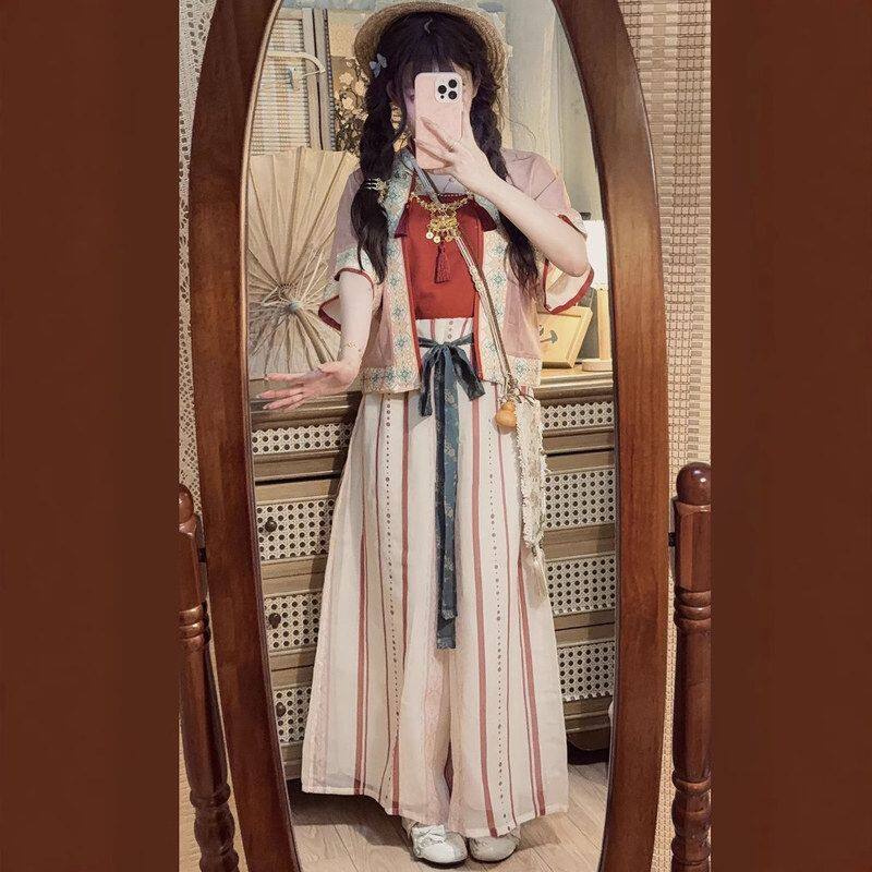 原创汉服女成人改良吊带国风阔