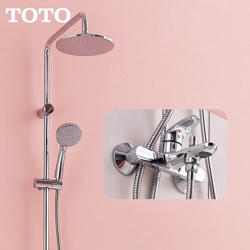 TOTO花洒三出套装淋浴柱圆形
