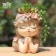小仙女小花盆可爱小女孩美女头像轻奢高级感家用创意造型多肉花盆