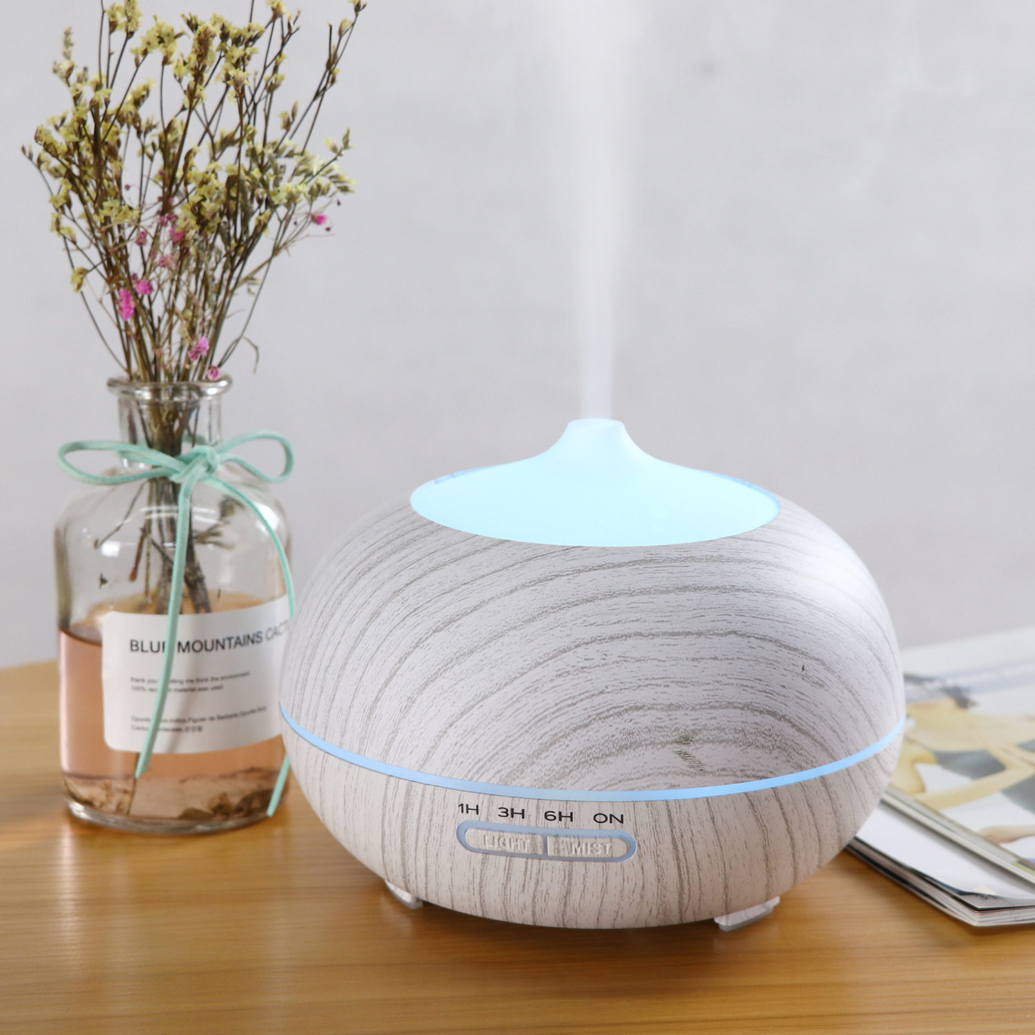 厂家 新款400ml无印5V USB线香薰机超声波 家用空气净化加湿器