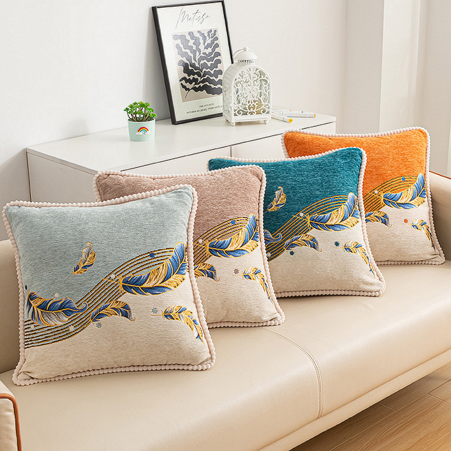 欧式靠垫枕套含枕芯轻奢靠背家居客厅沙发枕头抱枕套可拆洗高档厚