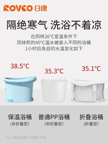 日康 Детская большая ванна для домашнего использования для плавания с сидением, увеличенная толщина