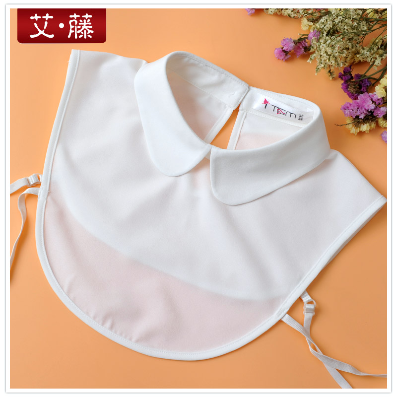女士职业通勤纯色假领子百搭时尚假领韩版雪纺衬衣假衣领娃娃领