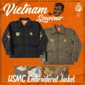 NON STOCK Souvenir夹克越战绗缝夹棉服刺绣夹克横须贺棉服外套男