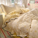 单件被套罩花边床上四件套纯棉全棉2025新款 床单学生宿舍三件套4