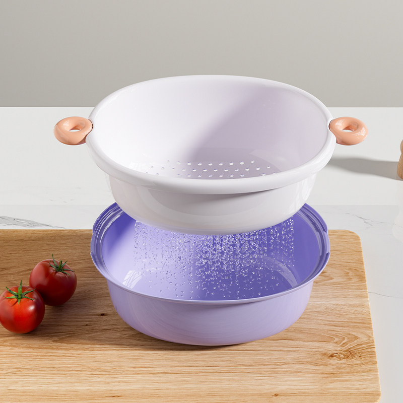 厨房双层洗菜盆碗筷沥水篮特大号塑料圆形洗菜盆家用洗菜篮水果盘,餐饮具,洗菜盆/沥水篮/漏水筛,淘宝优惠券,粉丝福利购,淘宝优惠卷