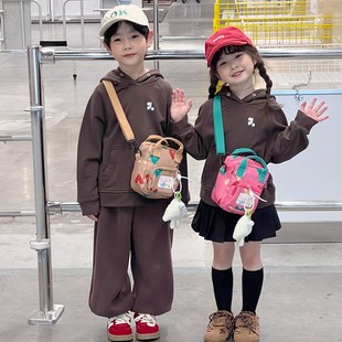 帆布包 少女高颜值单肩包儿童斜挎包多巴胺撞色外出零钱斜挎包时尚